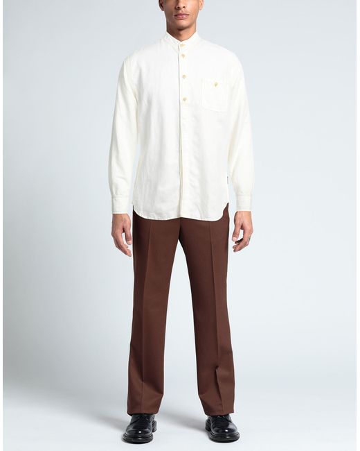 Camisa Hand Picked de hombre de color White