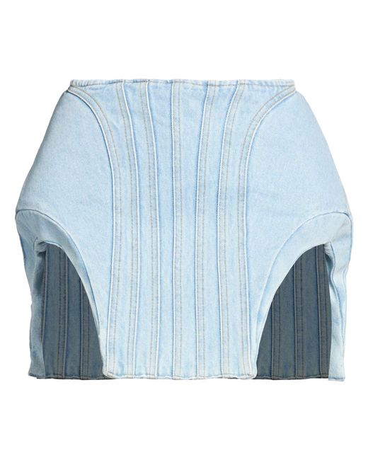 Mugler Blue Denim Skirt
