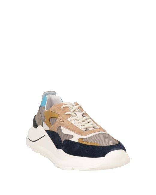 Date White Midnight Sneakers Leather, Textile Fibers for men