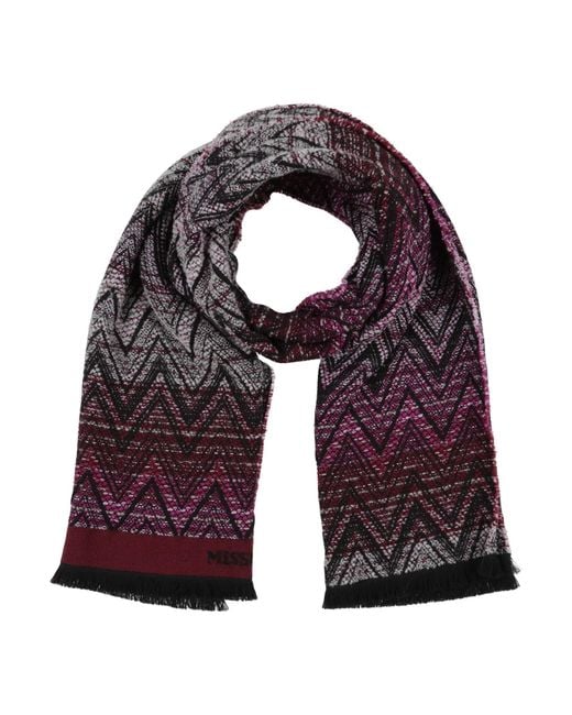 Missoni Purple Scarf Wool, Polyester