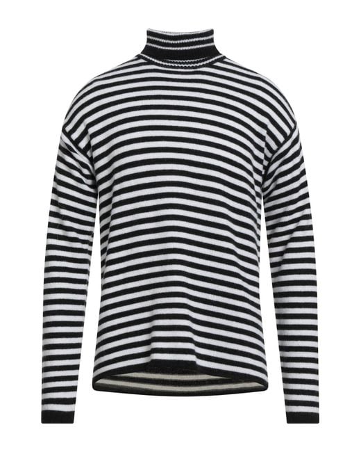 Alpha Studio Black Turtleneck Wool, Viscose, Polyamide, Cashmere for men
