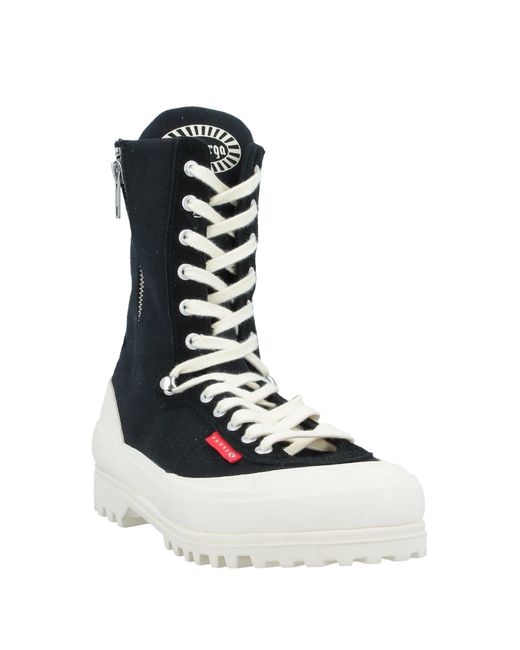 PAURA x SUPERGA Black Ankle Boots