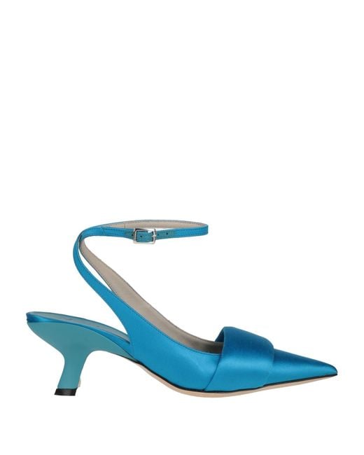 Vic Matié Blue Pumps Textile Fibers