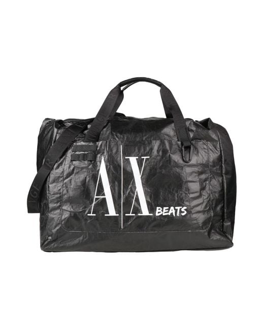 Armani Exchange Black Duffel Bags for men