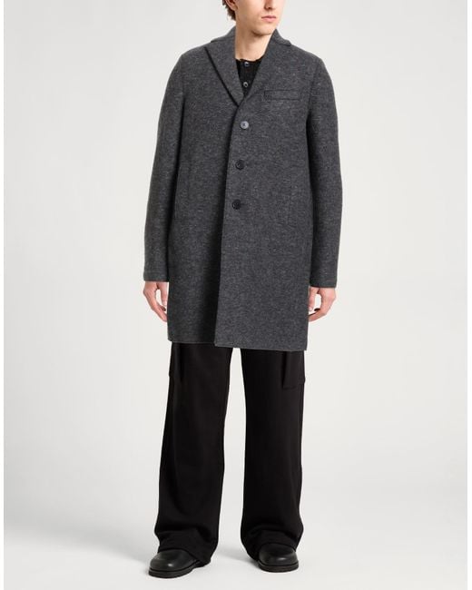 Harris Wharf London Gray Coat Virgin Wool for men
