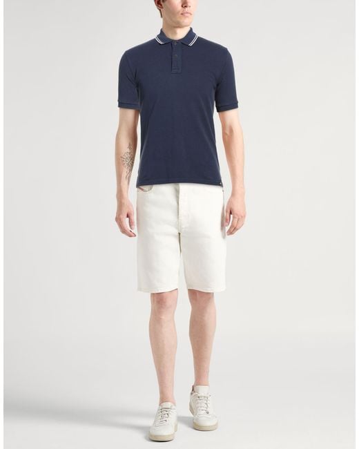 Aspesi Blue Polo Shirt Cotton for men