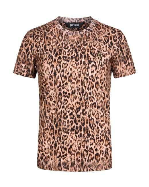 Just Cavalli White Light T-Shirt Cotton, Elastane