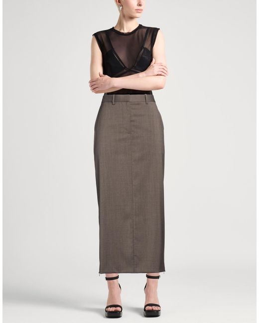 Helmut Lang Brown Maxi Skirt