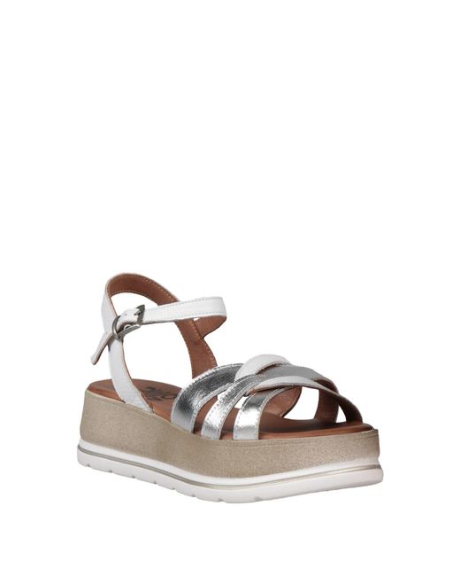 BUENO Natural Sandals Leather