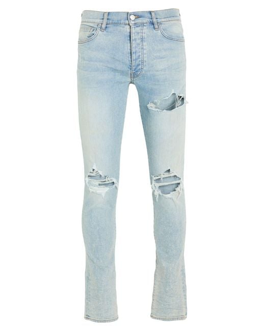 Amiri Blue Jeans Cotton, Elastomultiester, Elastane for men