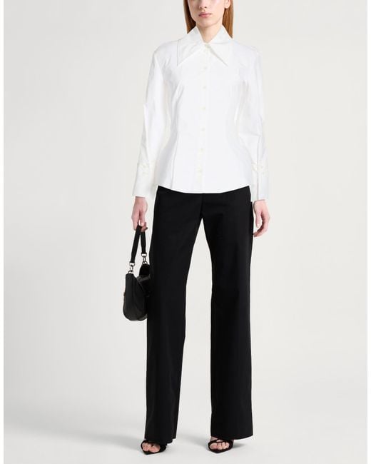 Patrizia Pepe White Shirt Cotton, Elastane