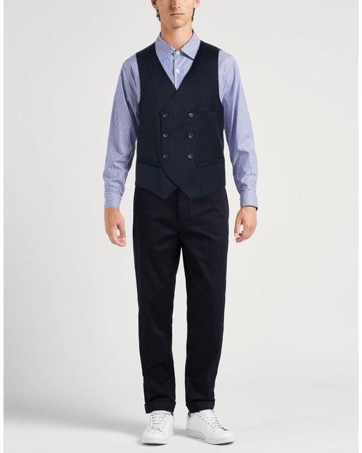 Imperial Blue Tailored Vest Polyester, Viscose, Elastane for men