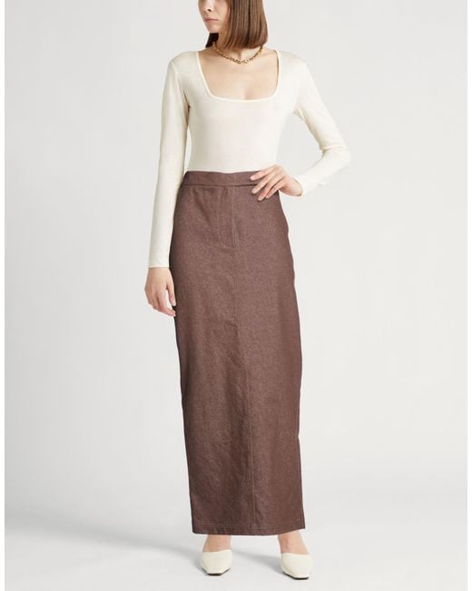 Max Mara Brown Denim Skirts