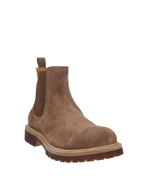 Officine Creative Brown Taupe Ankle Boots Leather for men