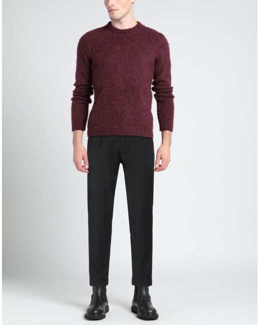 Myths Black Pants Polyester, Wool, Elastane for men