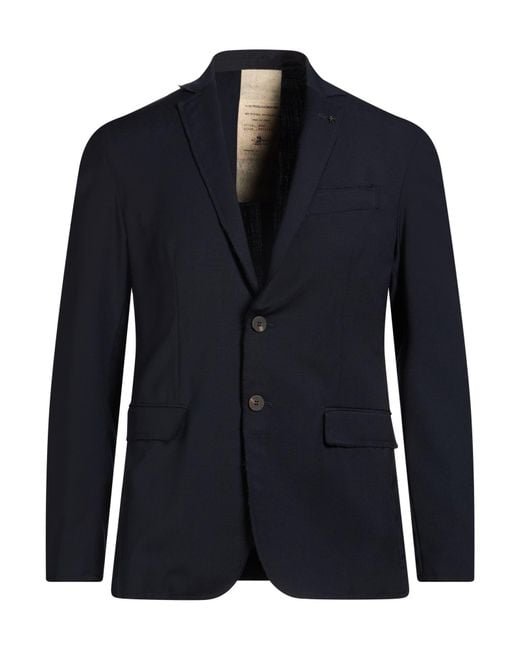 Messagerie Blue Midnight Blazer Wool, Polyester, Elastane for men