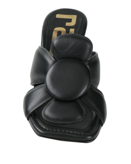Ras Black Sandals Leather