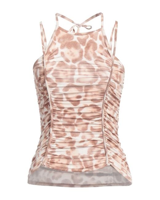 SIMONA CORSELLINI Pink Top Polyester, Elastane