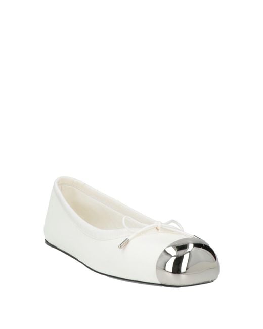 McQueen White Ballet Flats