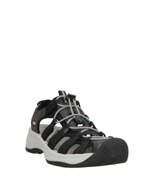 Keen Black Sandals Textile Fibers, Rubber