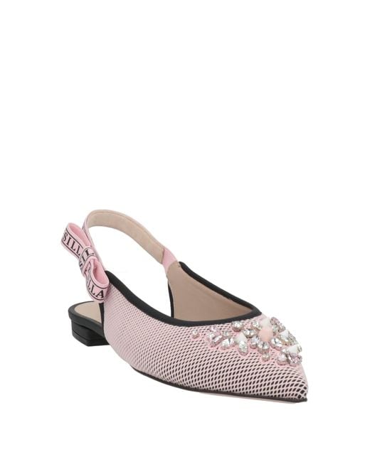 Le Silla White Light Ballet Flats Textile Fibers