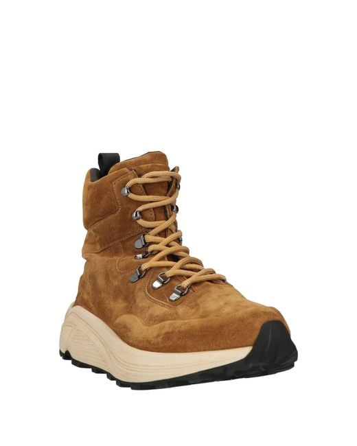 Officine Creative Brown Sand Ankle Boots Leather