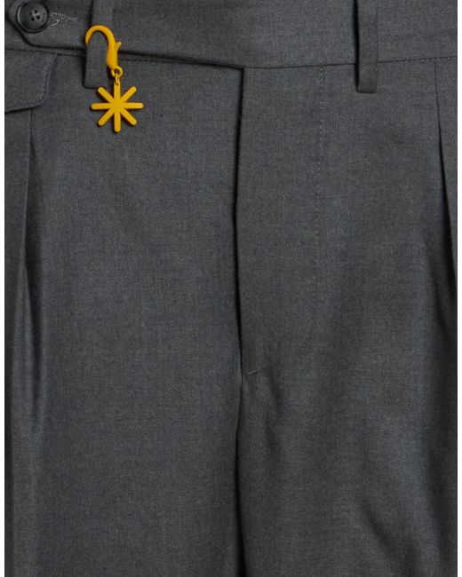 Manuel Ritz Gray Pants Virgin Wool, Elastane for men