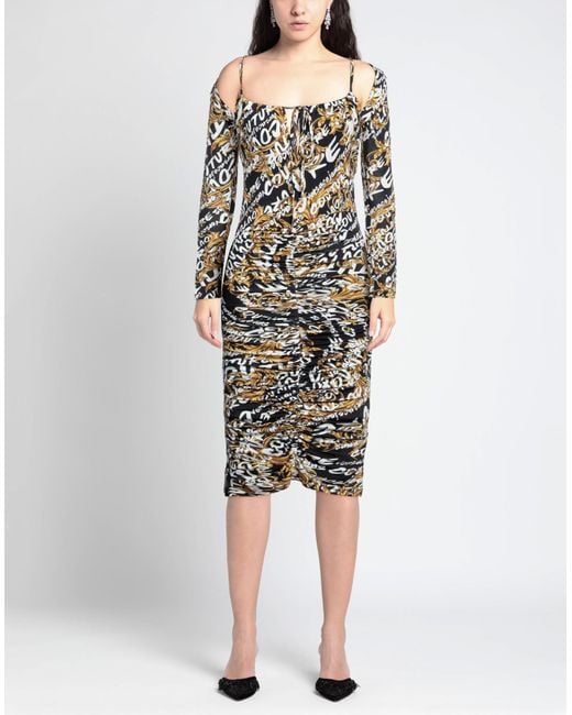 Versace Jeans Couture White Midi Dress