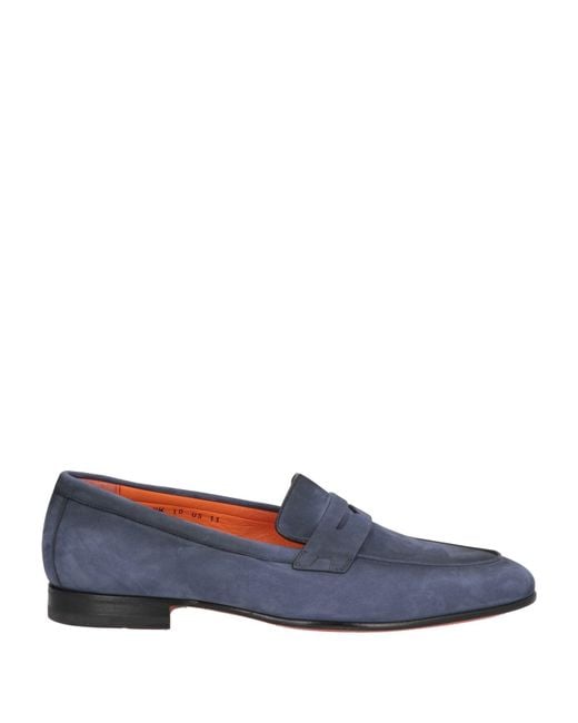 Santoni Blue Loafers Leather for men