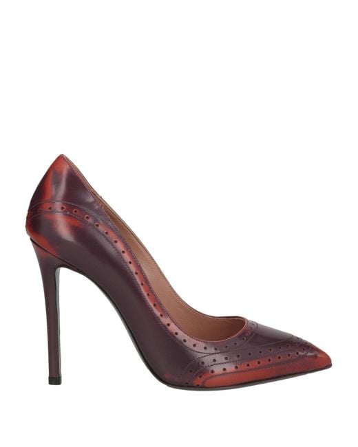 Pollini Purple Plum Pumps Leather