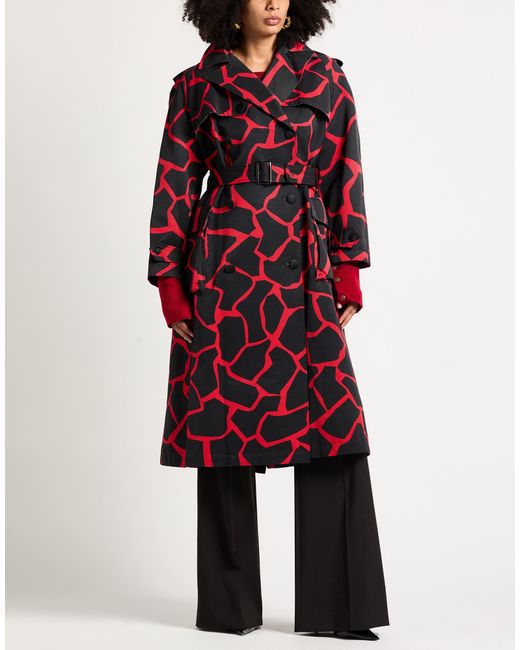 Dolce & Gabbana Red Overcoat & Trench Coat Cotton, Viscose