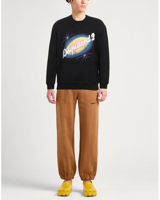 DSquared² Black Sweatshirt Cotton for men