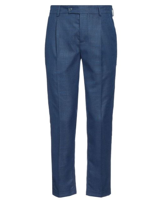 Daniele Alessandrini Blue Pants Polyester, Viscose, Elastane for men