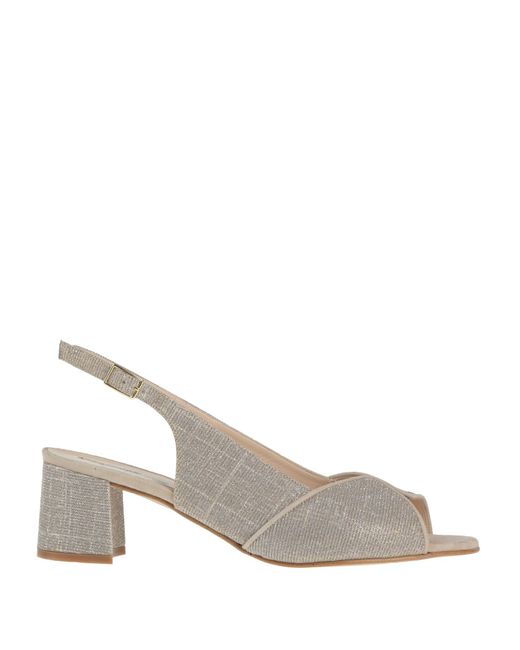 Melluso White Sandals Textile Fibers