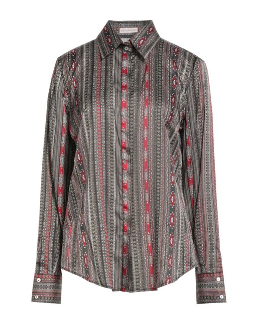 Camicettasnob Gray Shirt Viscose, Silk, Elastane