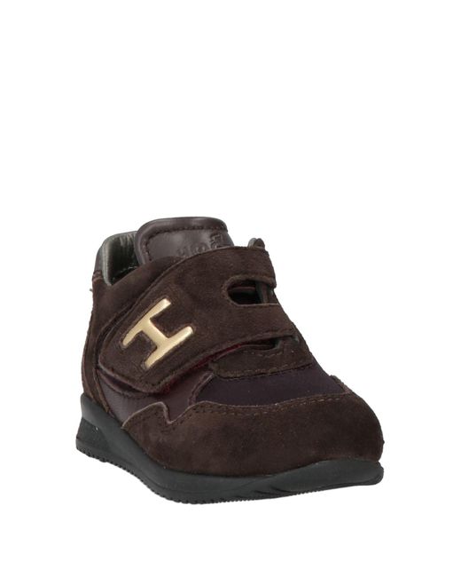 Hogan Brown Sneakers Leather, Textile Fibers