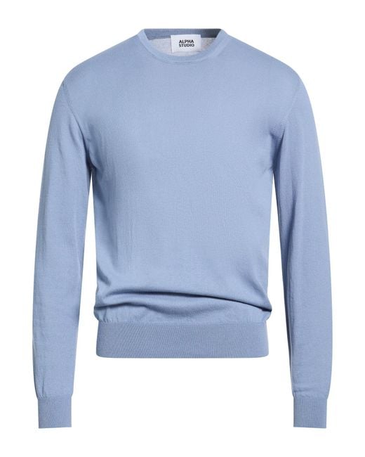 Alpha Studio Blue Sweaters for men