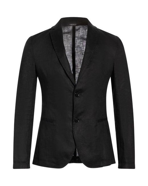 Daniele Alessandrini Black Blazer Linen for men