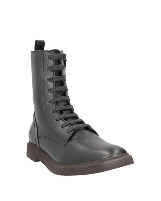 Brunello Cucinelli Gray Ankle Boots