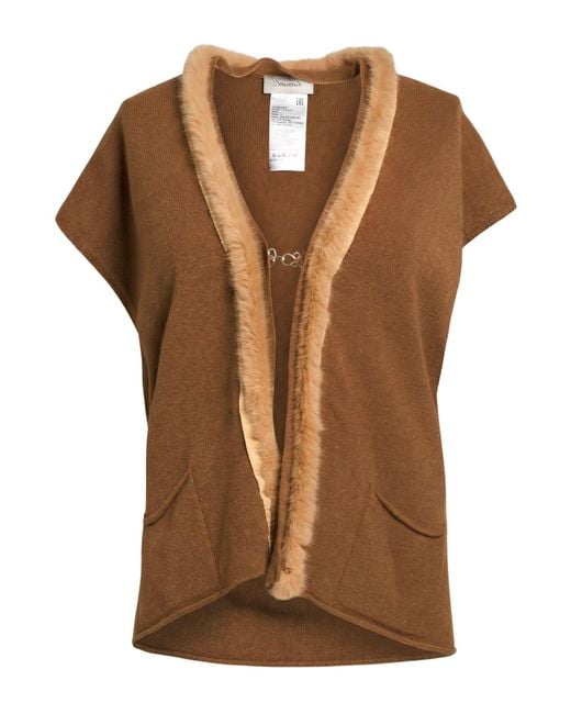 Souvenir Clubbing Brown Camel Cardigan Viscose, Polyester, Polyamide