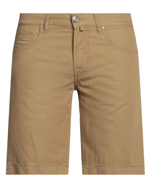 Jacob Coh?n Natural Camel Shorts & Bermuda Shorts Cotton, Linen, Lyocell, Elastane for men