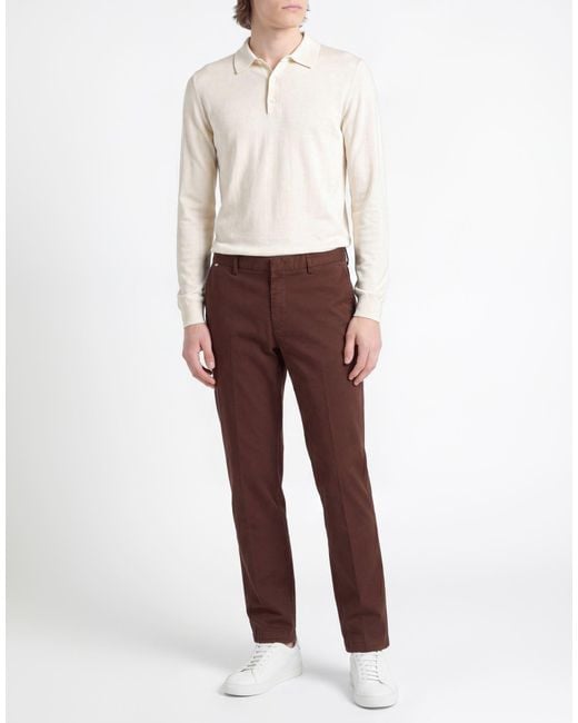 Boss Brown Pants Cotton, Elastane for men