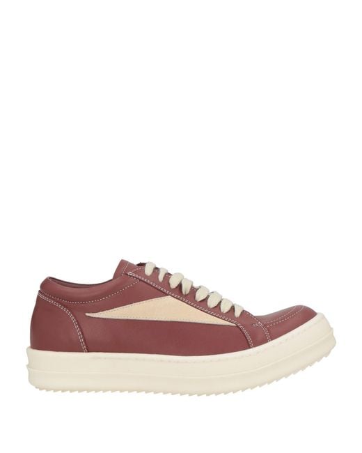Rick Owens Brown Sneakers Leather