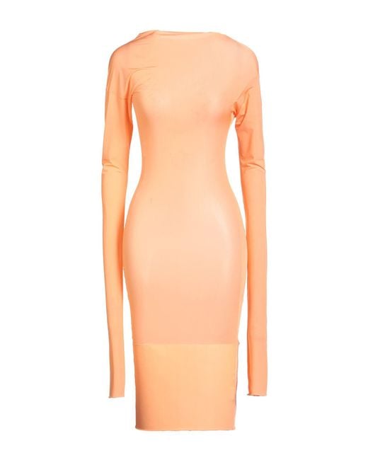 Dries Van Noten Orange Midi Dress