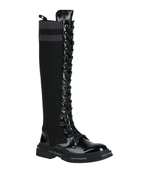 Laura Biagiotti Black Knee Boots