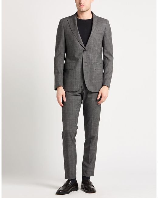 Tombolini Black Suit Virgin Wool for men