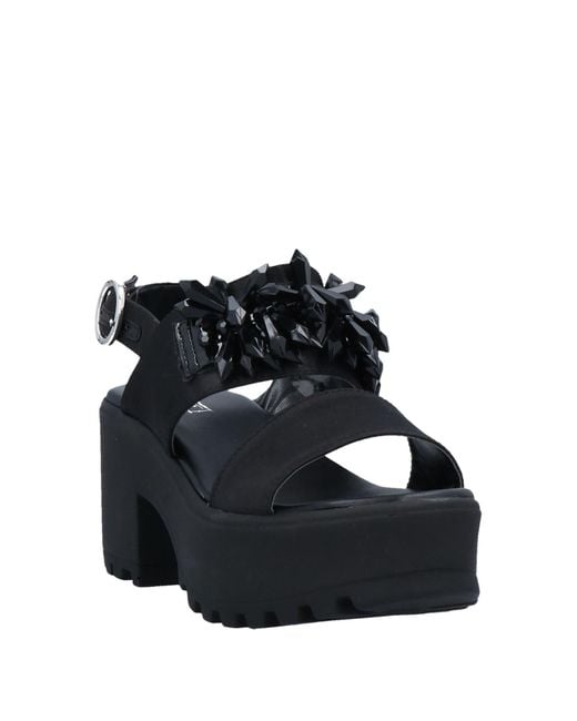 Cult Black Sandals Textile Fibers