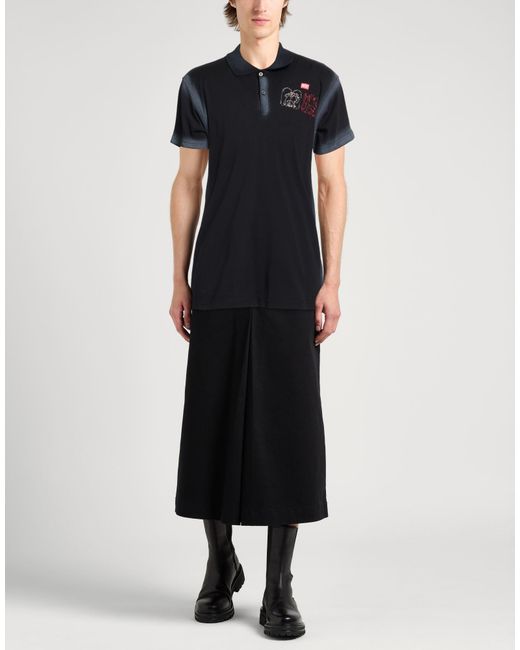 DIESEL Black Polo Shirt Cotton for men