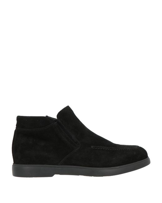 Testoni Black Ankle Boots Calfskin for men