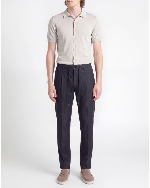 Moorer Blue Pants Cotton, Polyamide, Elastane for men